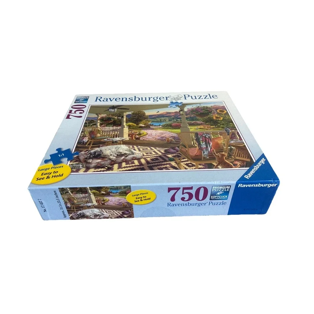 Ravensburger Puzzle Cozy Front Porch View 750 Large‎ Piece Jigsaw Complete